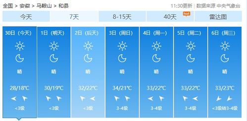 和县未来30天天气预报查询指南，掌握天气变化，从容安排生活